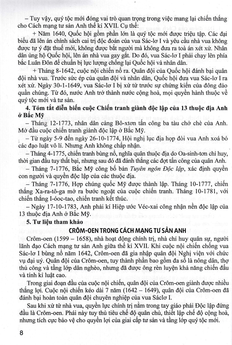 TƯ LIỆU DẠY - HỌC LỊCH SỬ 8 (DÙNG CHUNG CHO CÁC BỘ SGK HIỆN HÀNH)