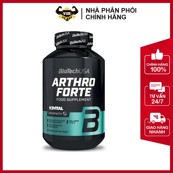 HCMViên Uống Hỗ Trợ Xương Và Sụn Khớp ARTHRO FORTE BiotechUSA Hộp 120 Viên