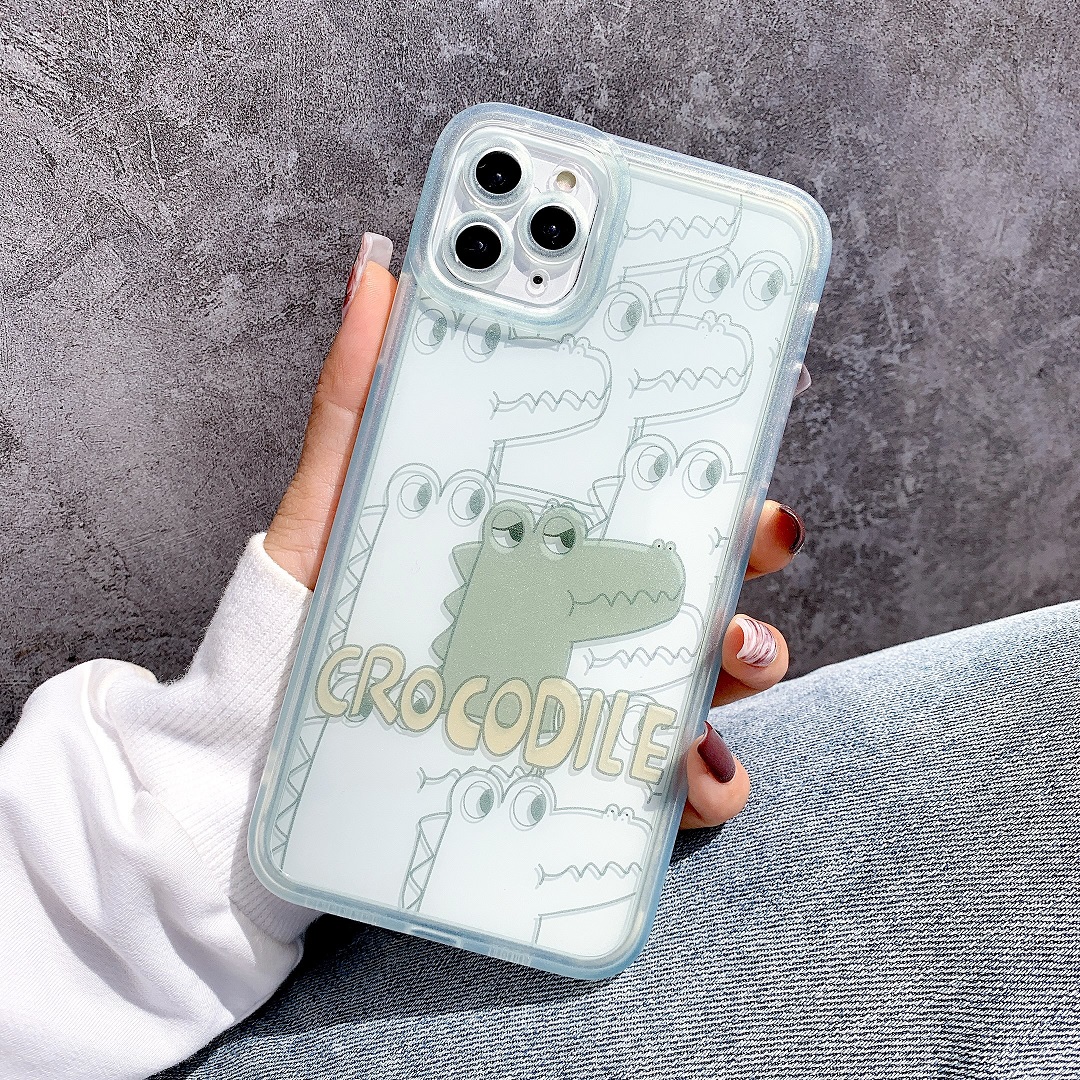 Ốp Lưng Silicon Chống Sốc Viền Nổi Crocodile