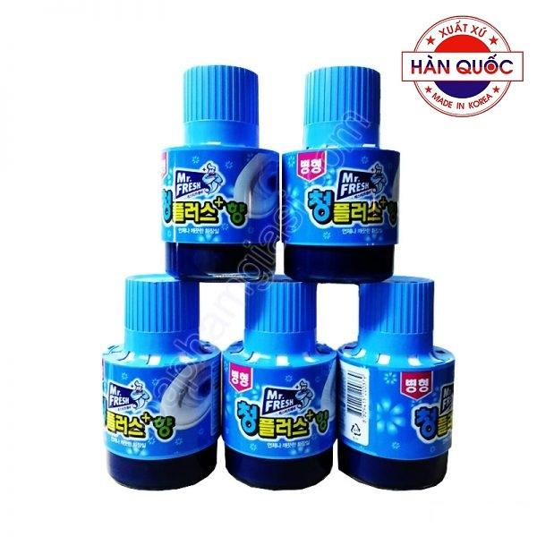 Bộ 5 chai thả tẩy xanh bồn cầu làm sạch diệt khuẩn và làm thơm toilet Mr.Fresh 180g HLS5
