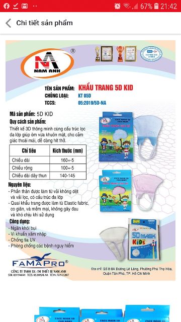 [ Hộp 10 chiếc ] Khẩu Trang Y Tế 5D mask trẻ em
