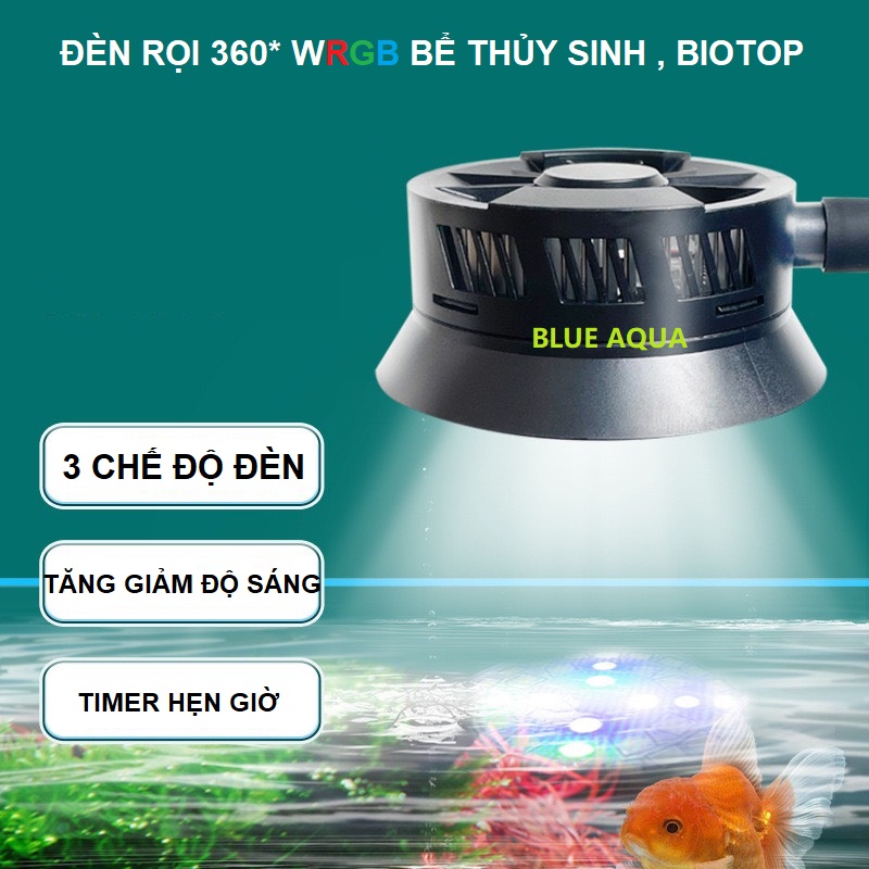 Đèn Rọi WRGB 30W Cho Hồ Thủy Sinh,Biotop Có Hẹn Giờ Timer
