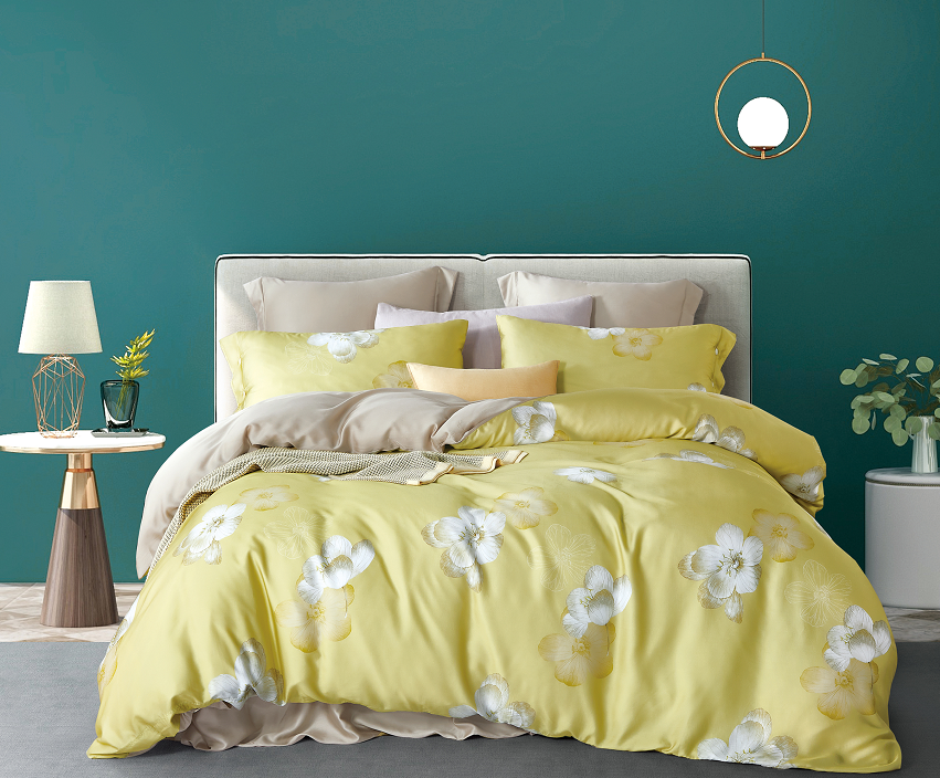 Bộ ga giường phòng ngủ 4 món Pierre Cardin, chất liệu Tencel 60s cao cấp, mềm mại thoải mái, sang trọng - PCABDTF 025