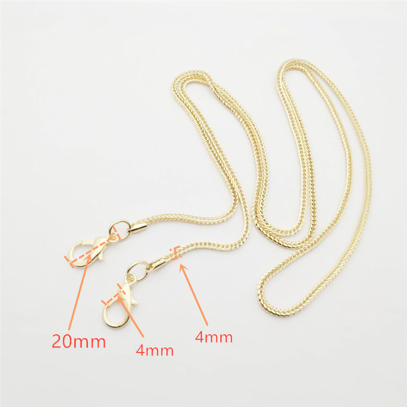Bag strap shrimp hook chain letters v 4mm New-100style