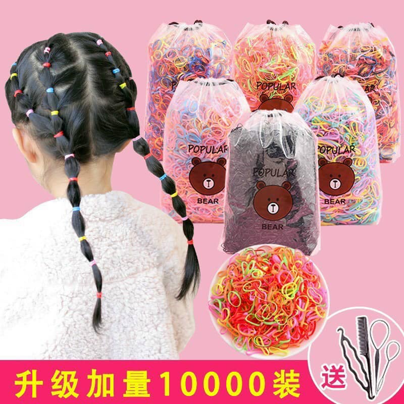TÚI 4000 DÂY CHUN BUỘC TÓC CHO BÉ