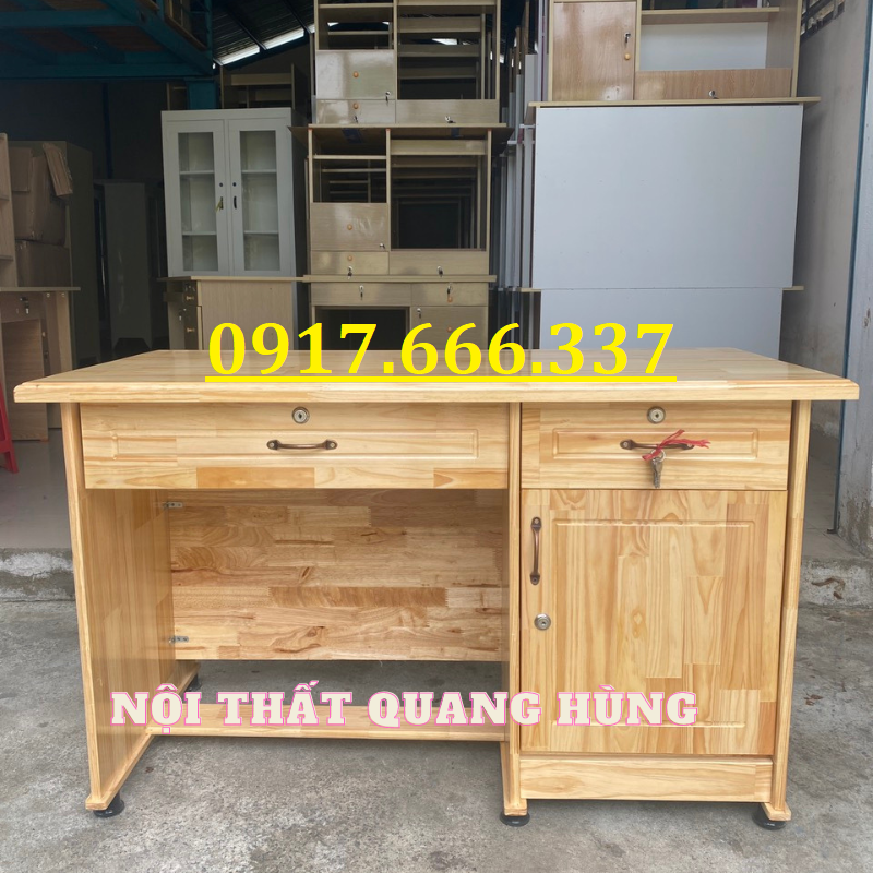 Bàn làm việc gỗ thông cao cấp giao nhanh hcm