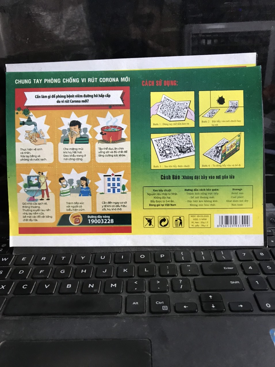 Keo dính chuột  Keo bẫy chuột Combo 2 miếng