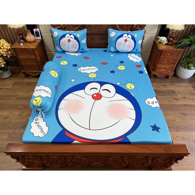 Free Ship Bo ga gối Doremon thun lạnh 5D ý nhận may theo yêu cầu, đủ kích thước Như Lan