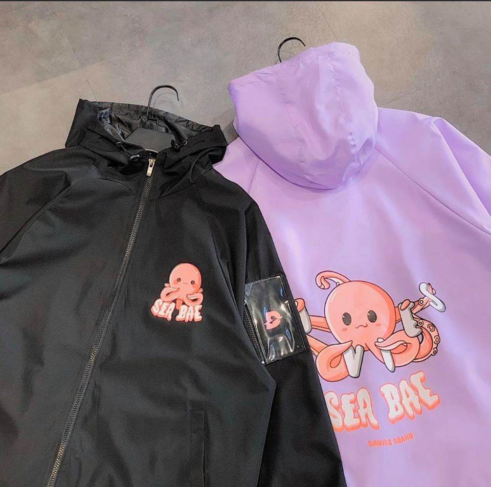 [UnisexStore] ÁO KHOÁC DÙ SEA BAE UNISEX (TÍM, ĐEN)