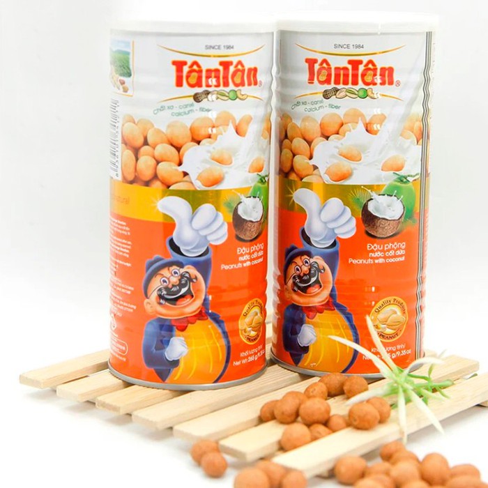 [HOT] Combo 3 Hũ Đậu Phộng Nước Cốt Dừa Tân Tân (265g)
