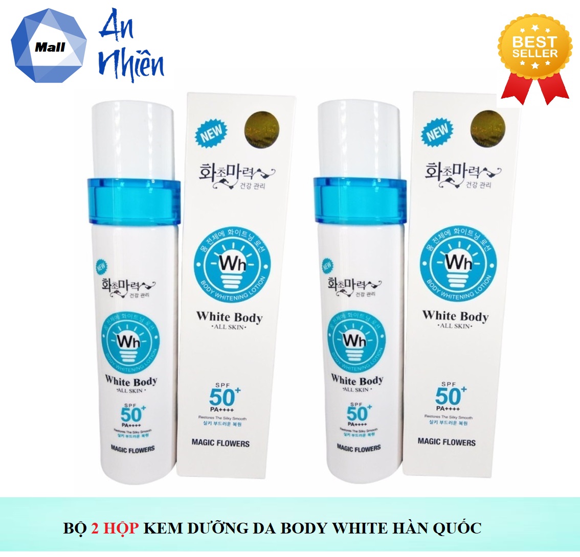 Bộ 2 hộp kem dưỡng trắng body white hàn quốc - mẫu mới