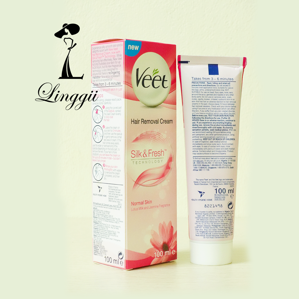 Kem tẩy lông Veet Silk Fresh pháp 100g