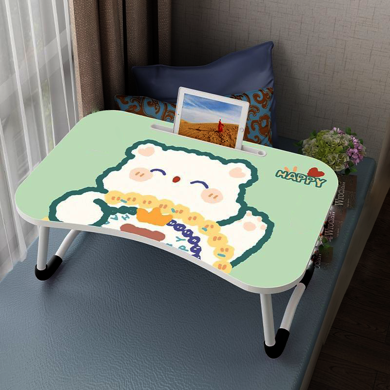 Desk study, work folding compact has slot for iPad, smart phone-study table smart folding compact has slot for iPad, folding table folding Japanese style, quality assurance (choose color)