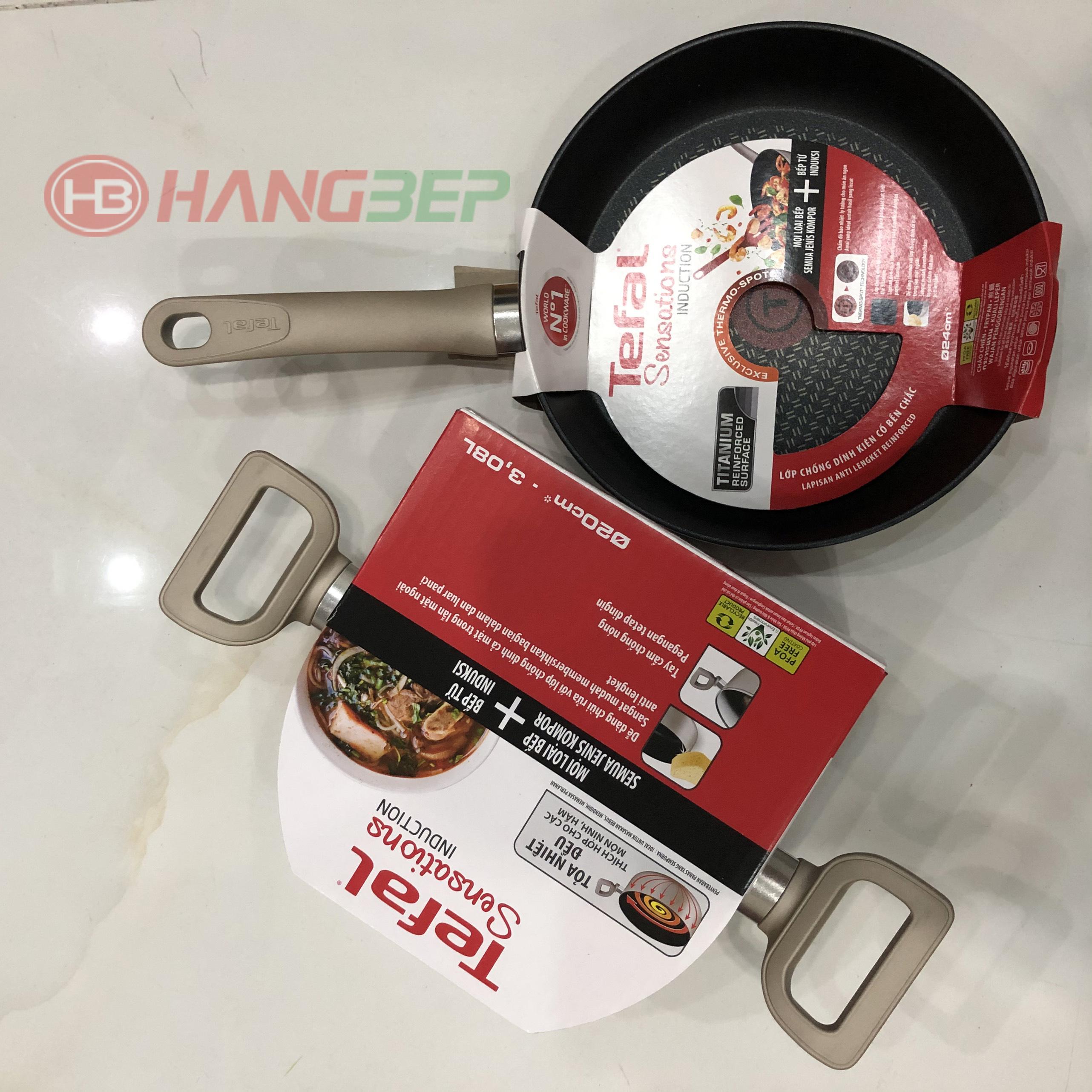 Bộ đôi Nồi 20cm Chảo 24cm Tefal Sensations