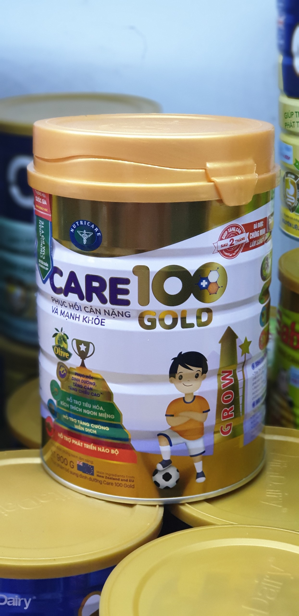 Sữa bột Care 100 Gold 900g (1-10 Tuổi)