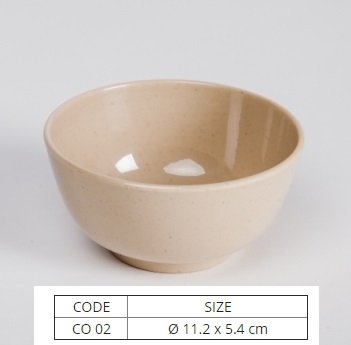 Combo 10 Chén Cơm Nhựa Melamine Màu Đen/Nâu