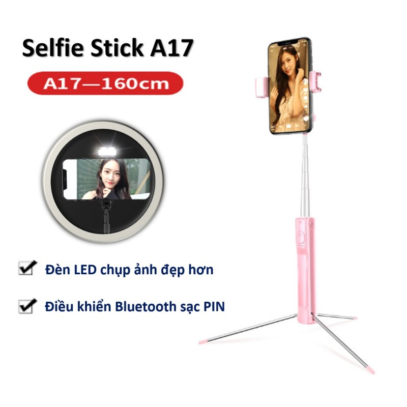 Gậy Chụp Ẩnh Selfie Stick A17 Hàng Cao Cấp
