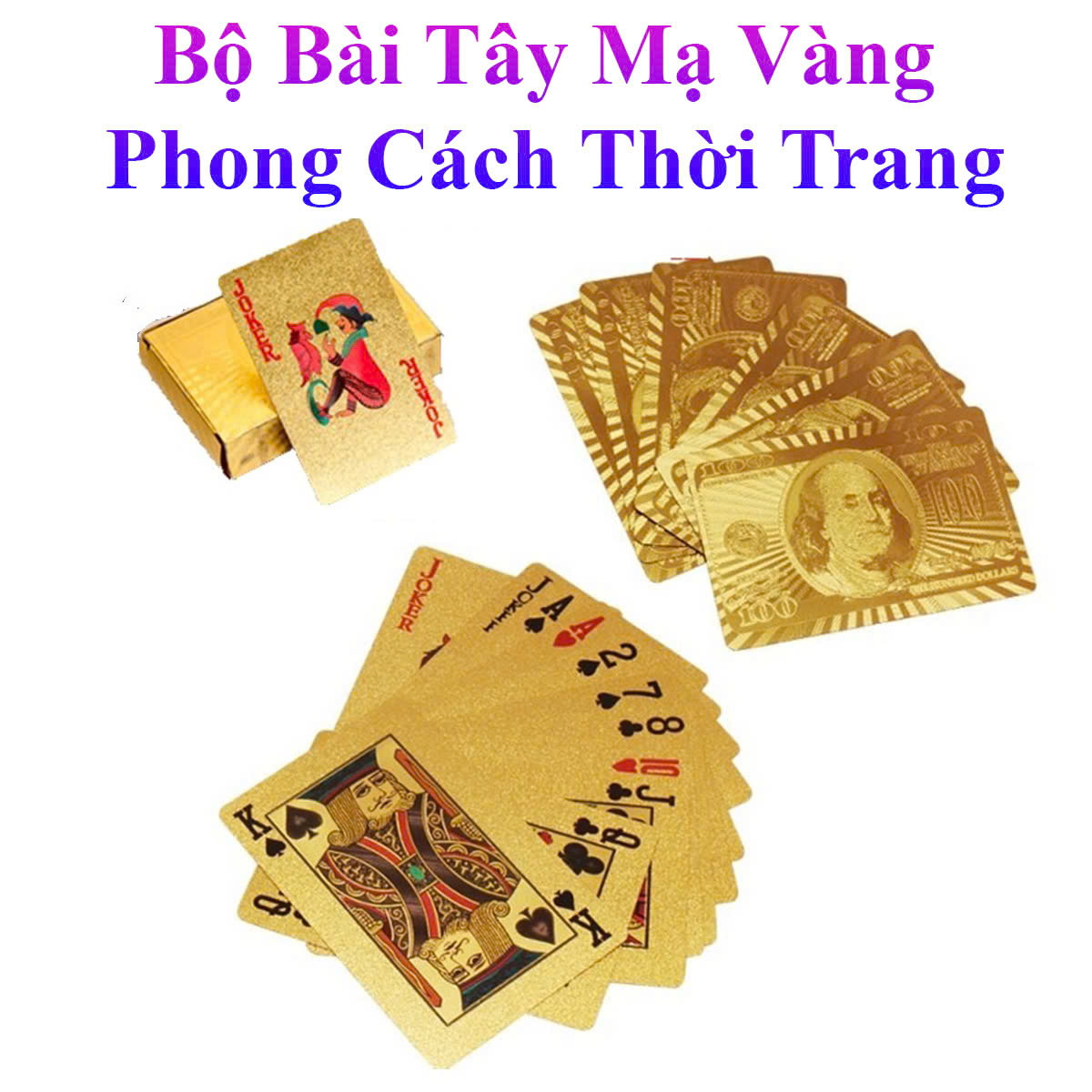 Bộ Bài Tây Mạ Vàng Cao Cấp
