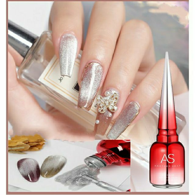 Sơn gel AS mắt mèo kim cương chai đỏ 15ml