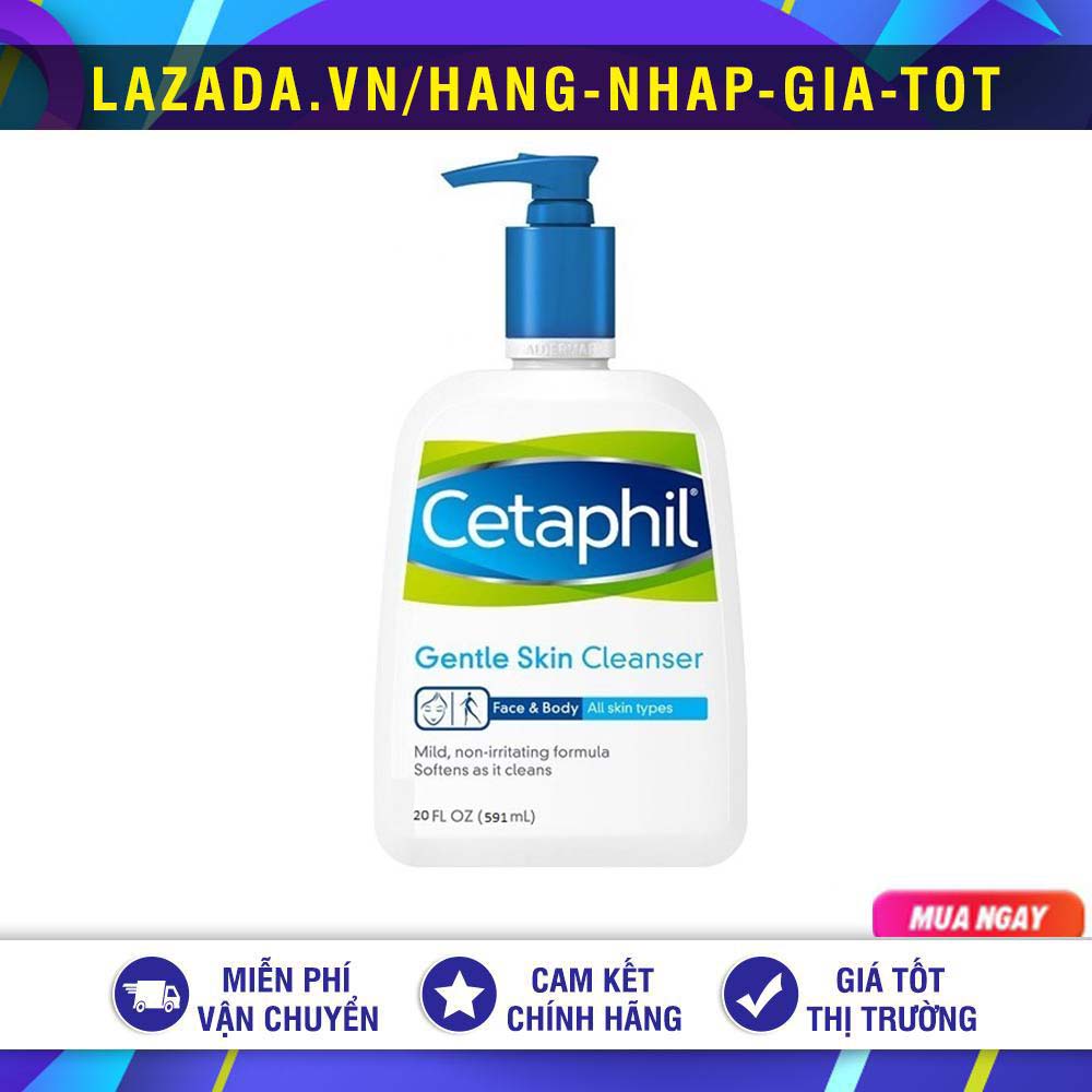 Sữa rửa mặt cetaphil gentle skin cleanser mỹ 591ml