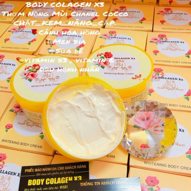 Kem body collagen x3