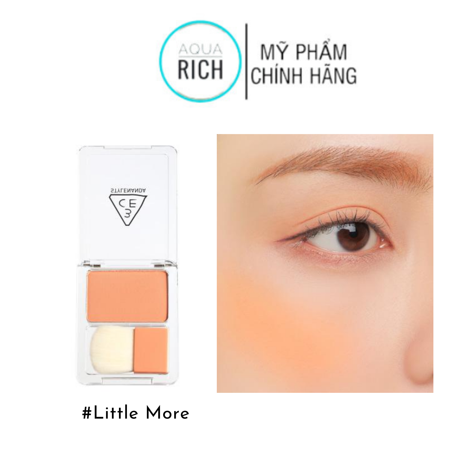 Phấn Má Hồng 3CE Blush Blusher Vuông [Double Think + Last Time + Little More]