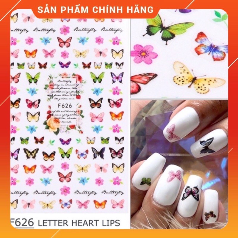 [HCM]STICKER BƯỚM LAZZER DÁN MÓNG SIÊU XINH