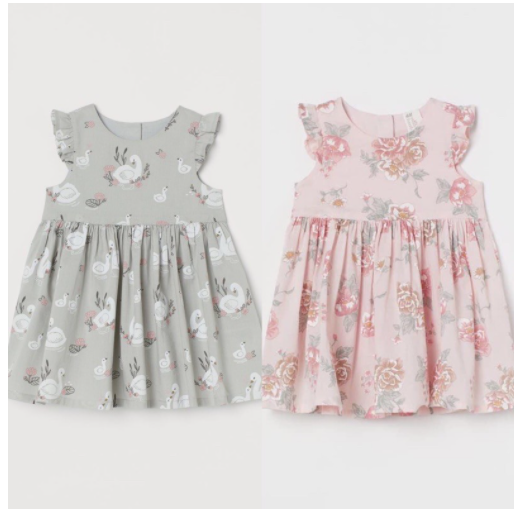 Váy bé gái HM UK size 6-9m, 12-18m, 2-3y