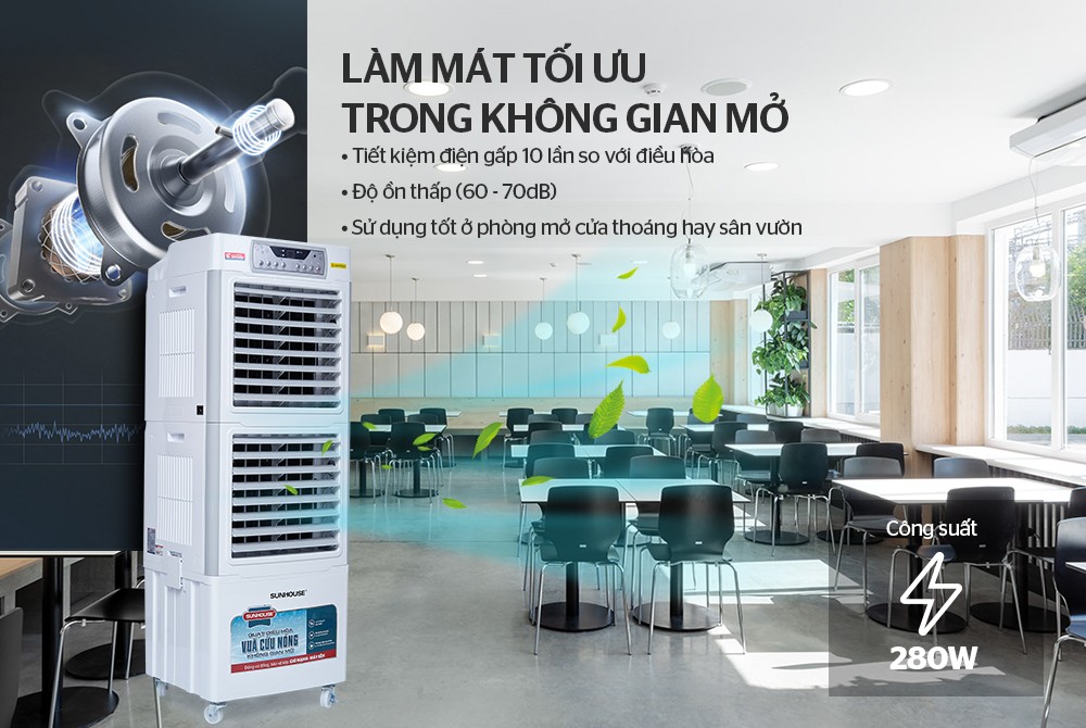 MÁY LÀM MÁT KHÔNG KHÍ SUNHOUSE SHD7756 ( cho diện tích 50m2 )