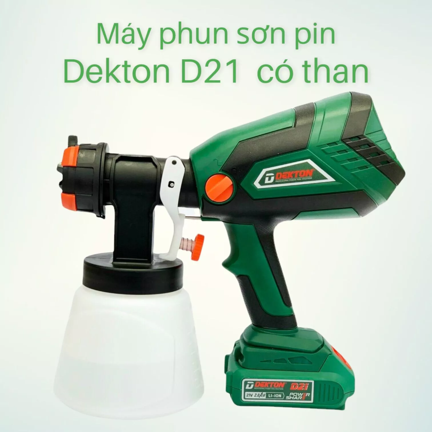 Máy Phun Sơn Dùng Pin Dekton D21-MPS1000 (THÂN MÁY) ( HỆ PIN DEWALT)