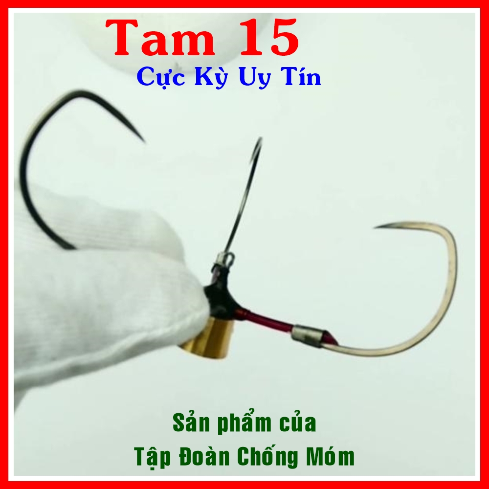 Lưỡi câu cá Tam 15. Thép C70 siêu cứng. Chuyên dùng săn hugo. Lưỡi câu lục, lưỡi câu chạm, lưỡi tam, lưỡi tứ