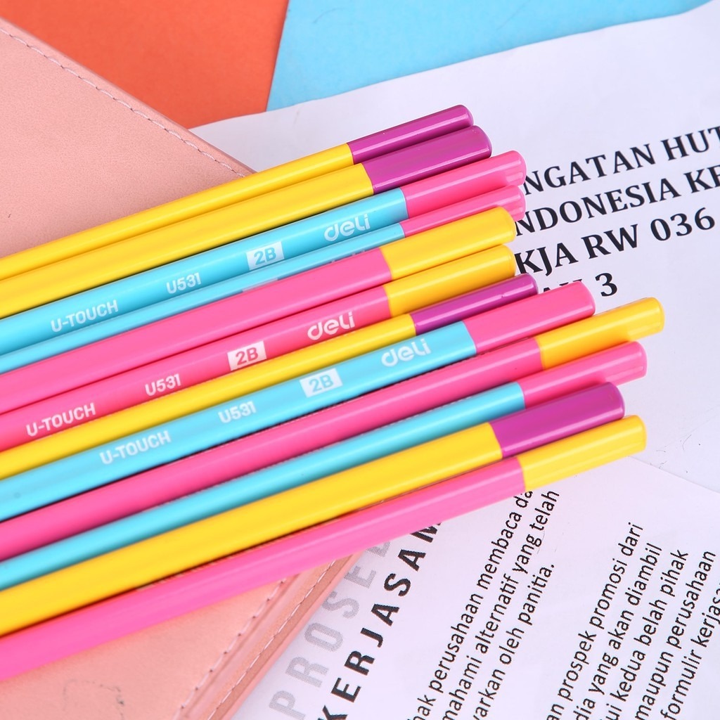 (1 Hộp 12 Cây) Bút chì tam giác 2B DELI EU53100