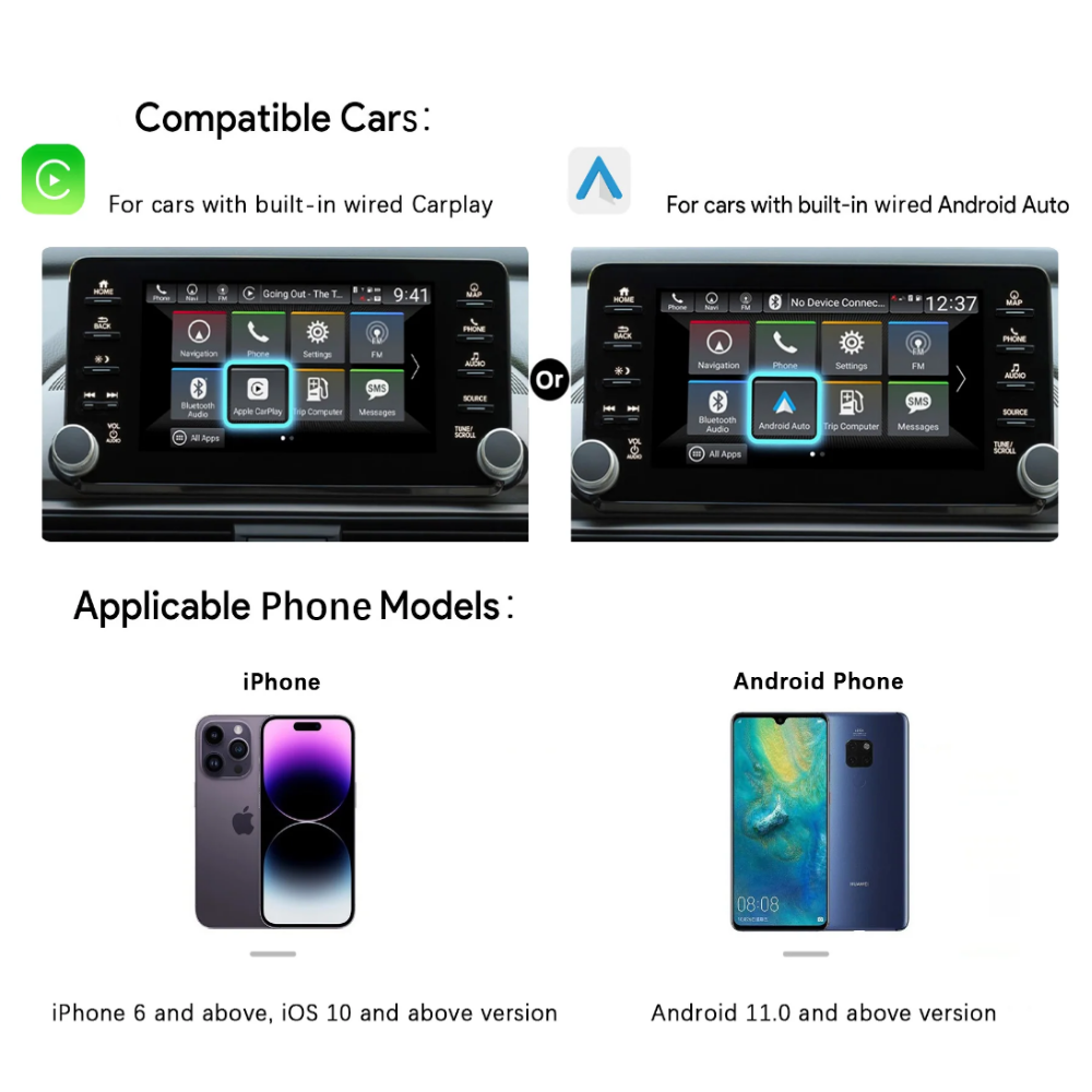 CARPLAY VÀ ANDROID AUTO KHÔNG DÂY CARLINKIT 5.0 2AIR