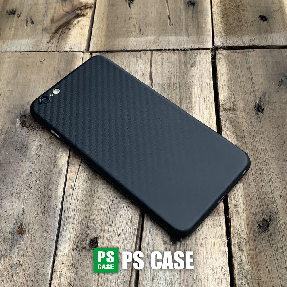 Ốp lưng siêu mỏng, vân carbon dành cho iPhone 6 Plus / iPhone 6S Plus - Màu đen - PS Case Phân Phối