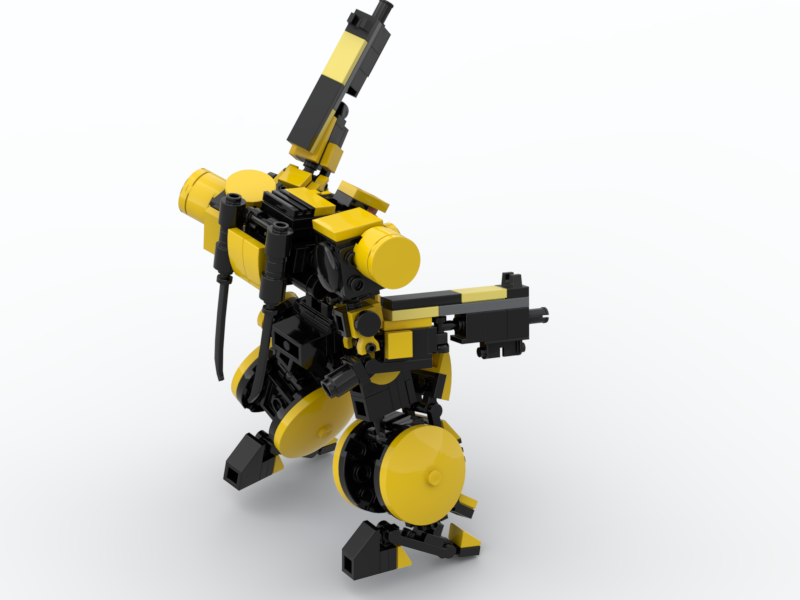 Le Go Đồ Chơi Lắp Ráp Robot Mech Moc Steel Yellow