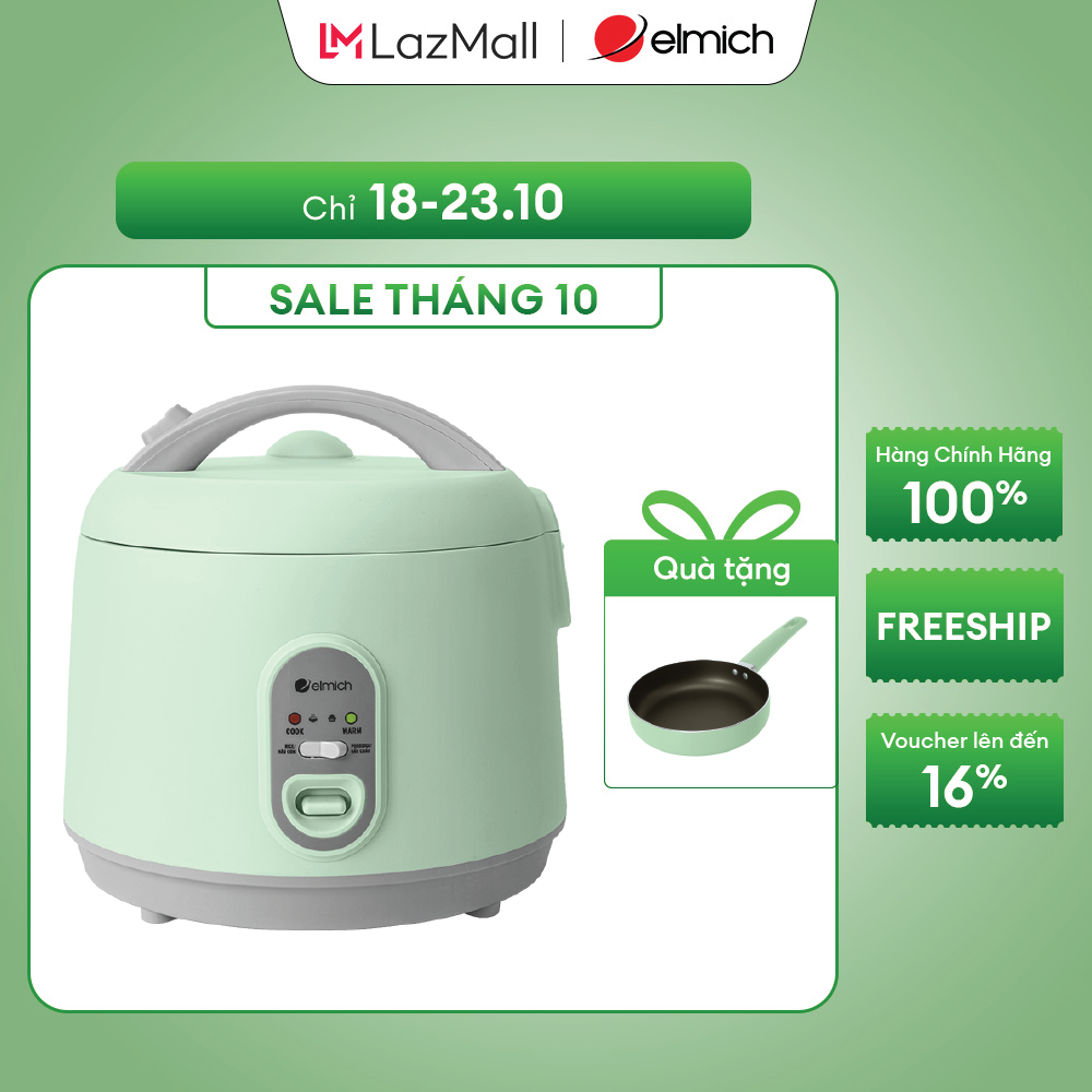 (Chỉ 25-29.10)Nồi cơm điện Elmich RCE9258 dung tích…