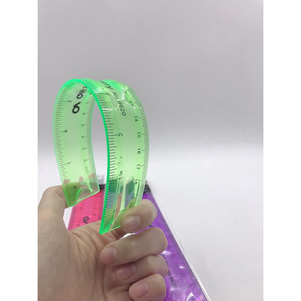 Thước dẻo màu Aihao 20cm loại dày