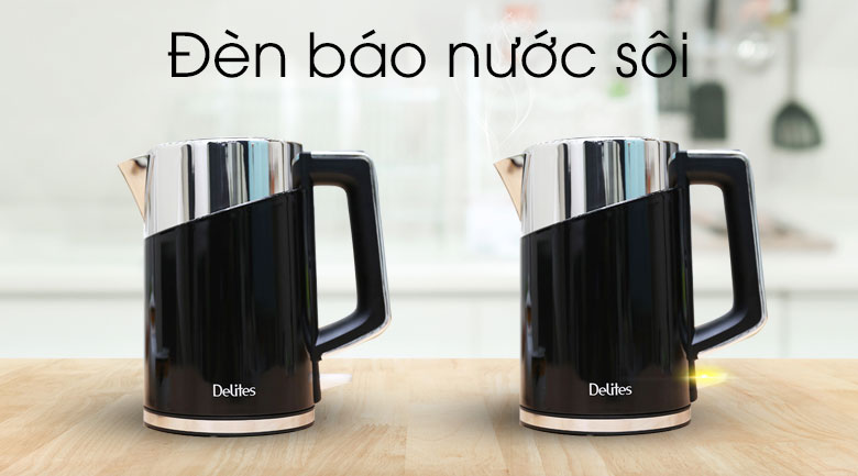 Bình siêu tốc Delites 1.7 lít ST17DB01 Đen