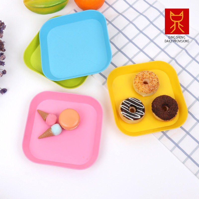Khay/Đĩa nhựa đựng thực phầm  chất liệu lúa mạch đi picnic (1 chiếc)