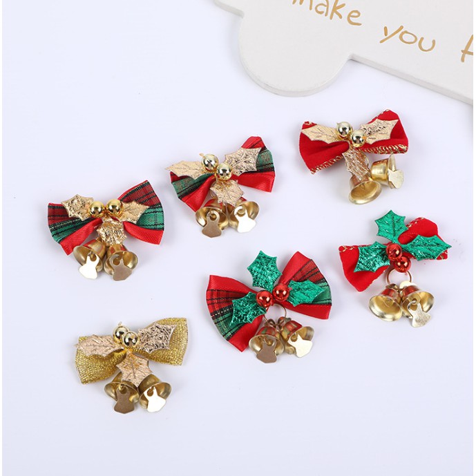 [Mã HLHOAN1212 hoàn 20K xu đơn 50K] Phụ kiện trang trí noel NƠ LỤC LẠC A21