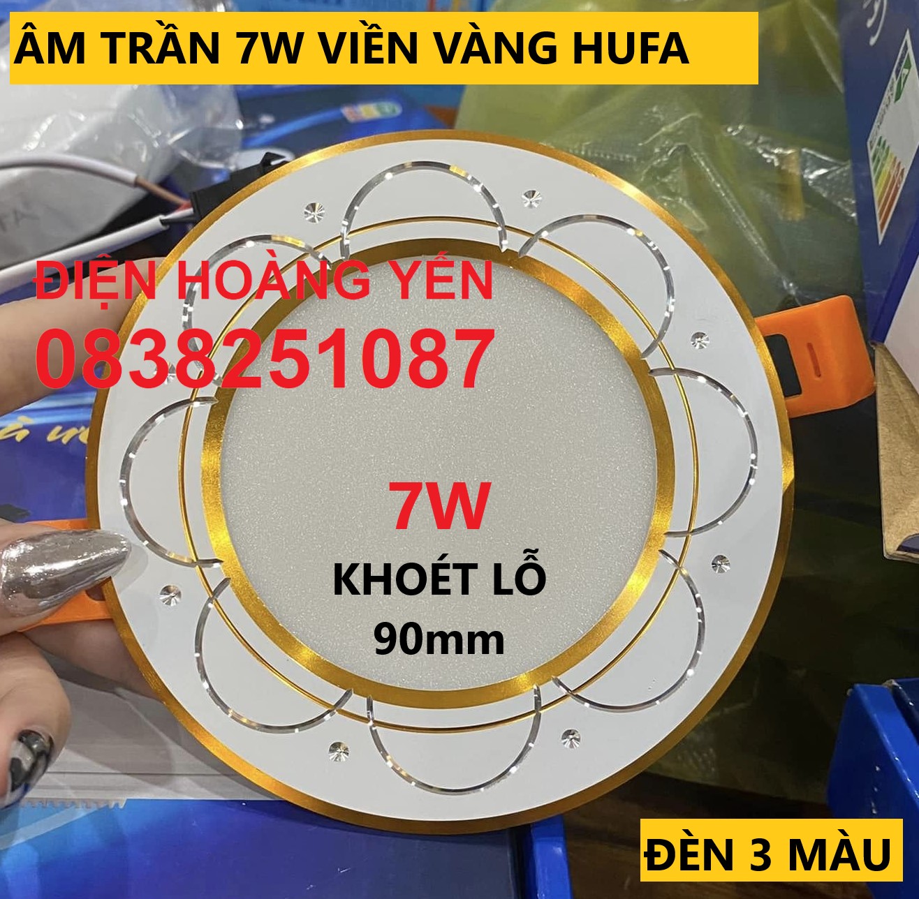 Đèn led âm trần LED 7W 9W HUFA