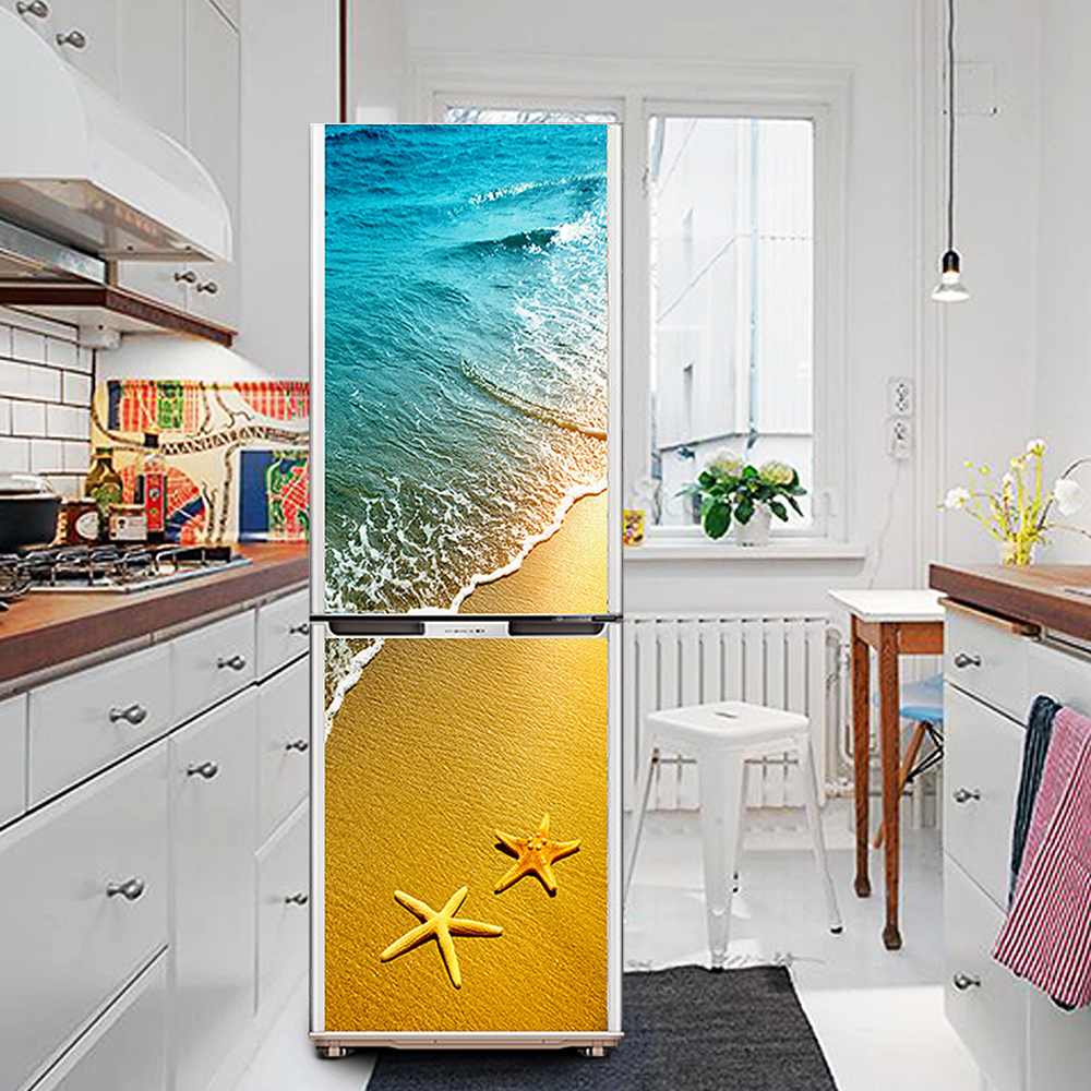 Decal Dán Tủ Lạnh Chống Thấm Nước - Chất Liệu Decal Bóc Dán - Phù Hợp Mọi Loại Tủ - Sao Biển 2 - Decal dán tủ lạnh kệ tường tủ quần áo, decal dán, giấy dán, trang trí nội thất, giấy dán nội thất, trang trí nhà cửa