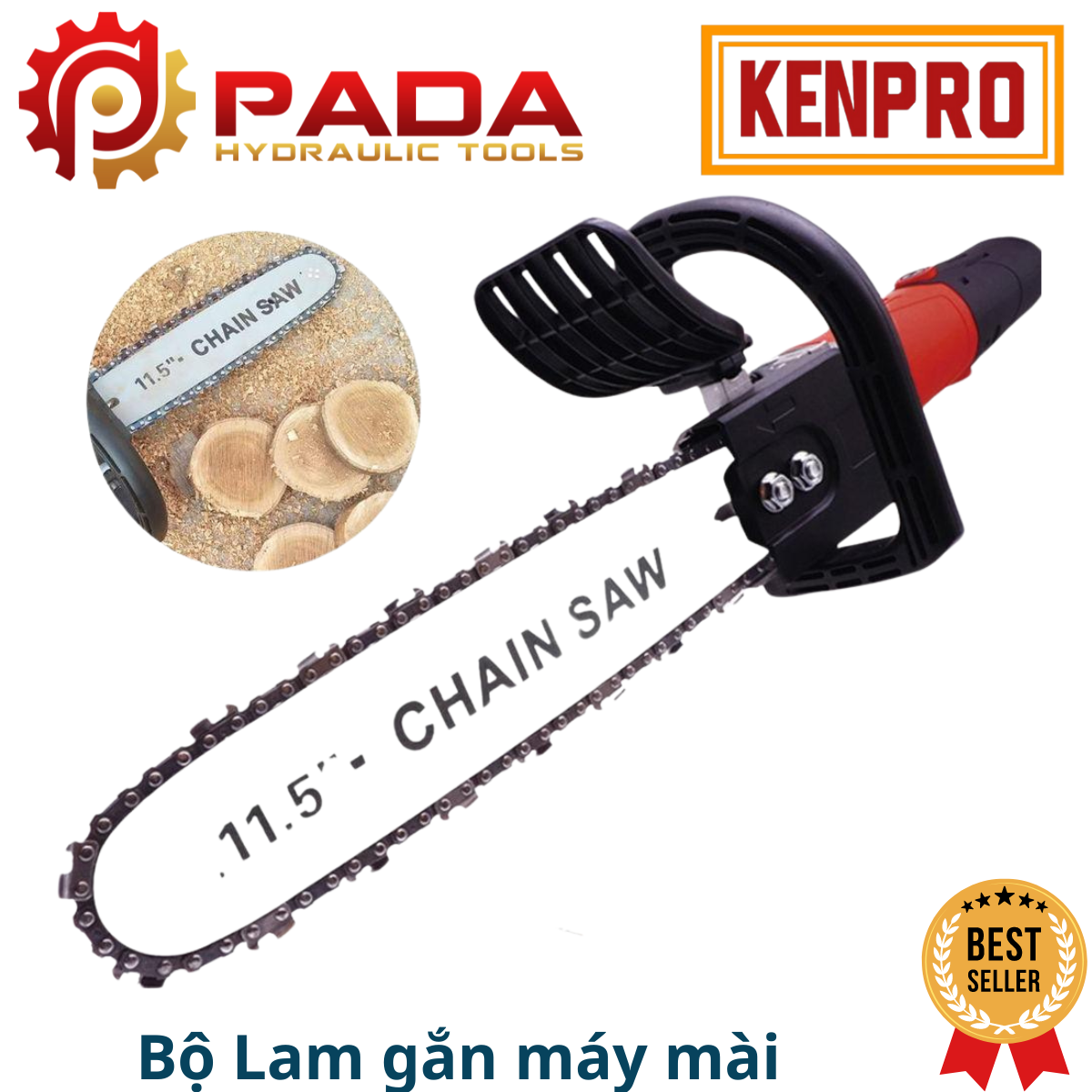 Bộ Lam gắn máy mài thành máy cưa xích