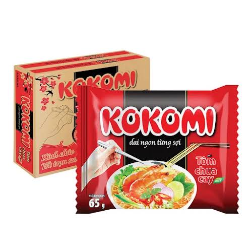 ( Thùng 30 gói ) mì KOKOMI tôm chua cay 65gr