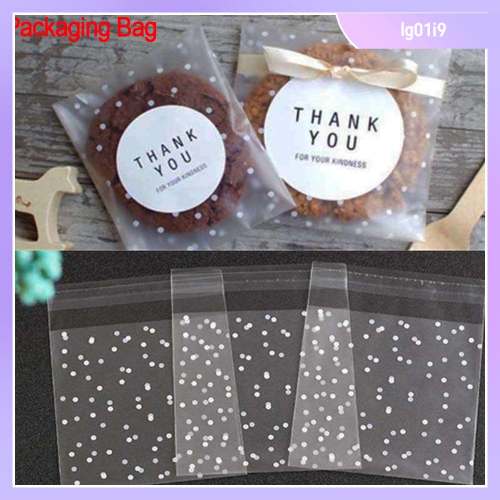 Bộ 100 túi nhựa tự dính thiết kế mờ chấm bi đựng bánh kẹo quà tặng tiện lợi (Sản phẩm có nhiều phiên bản lựa chọn, vui lòng chọn đúng sản phẩm cần mua) - INTL