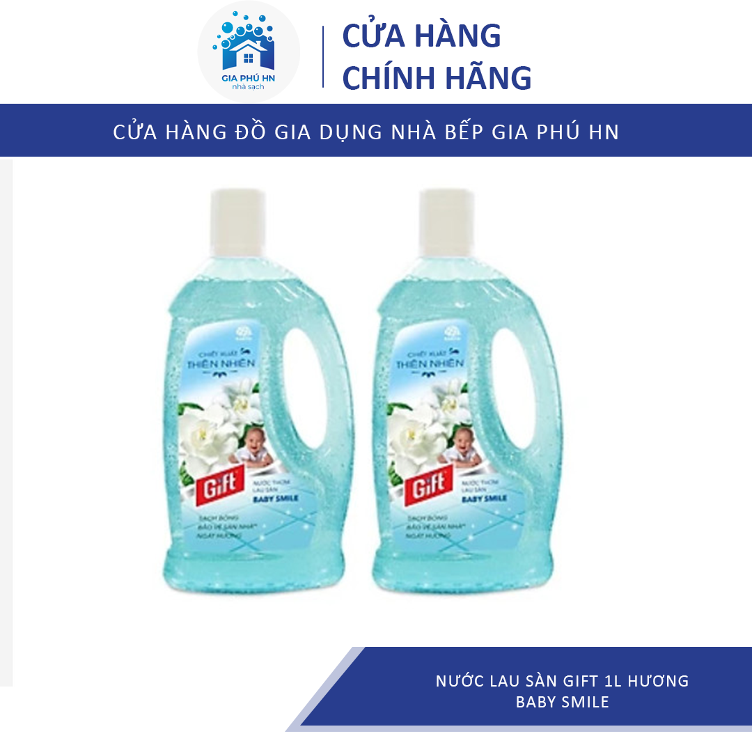 BÁO GIÁ NƯỚC LAU SÀN GIFT HƯƠNG BABY SMILE CHAI 3.8KG | Shopee Lazada Sendo Tiki mới nhất 16 Nước Lau Sàn Gift Hương Baby Smile Mẫu Mới, Ngăn Ngừa Nấm Mốc 99%, Can 1000 ml