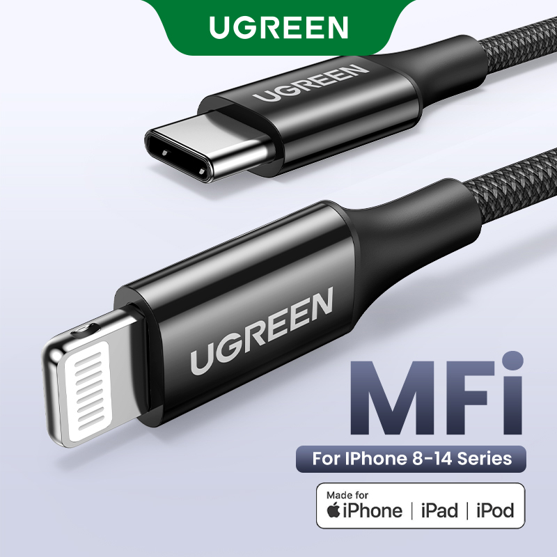 UGREEN USB C to Lightning Cable MFi Certified Charging Cable for 14 Pro MAX 14 Plus 13 Pro Max, 12 Pro Max 11 11Pro 11ProMAX 8Plus Model:90590