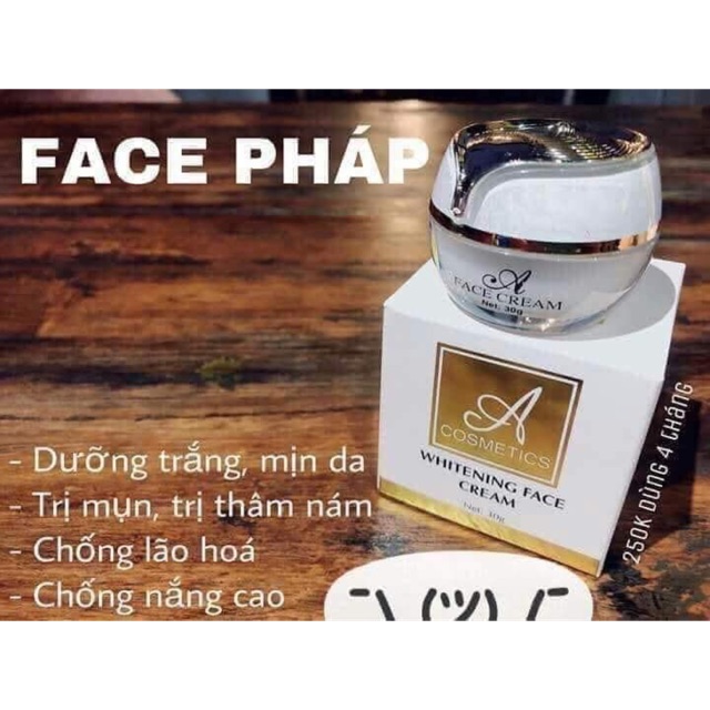 Kem Face Pháp Trắng Da Chữ A 50G Hàng Công Ty