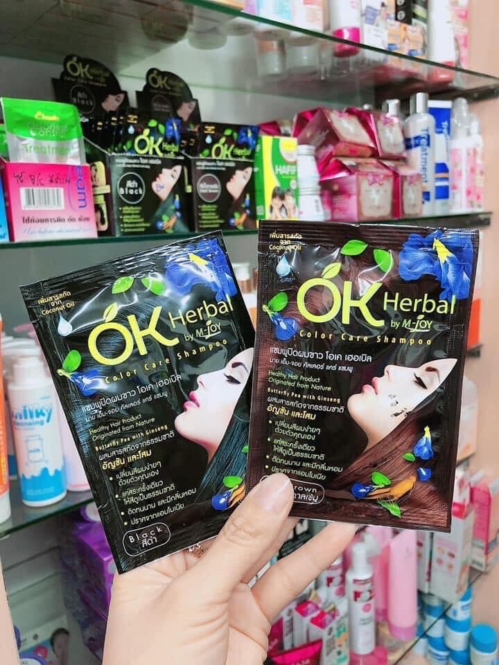 Gội Nhuộm Tóc Nhân Sâm OK HERBAL Thái Lan