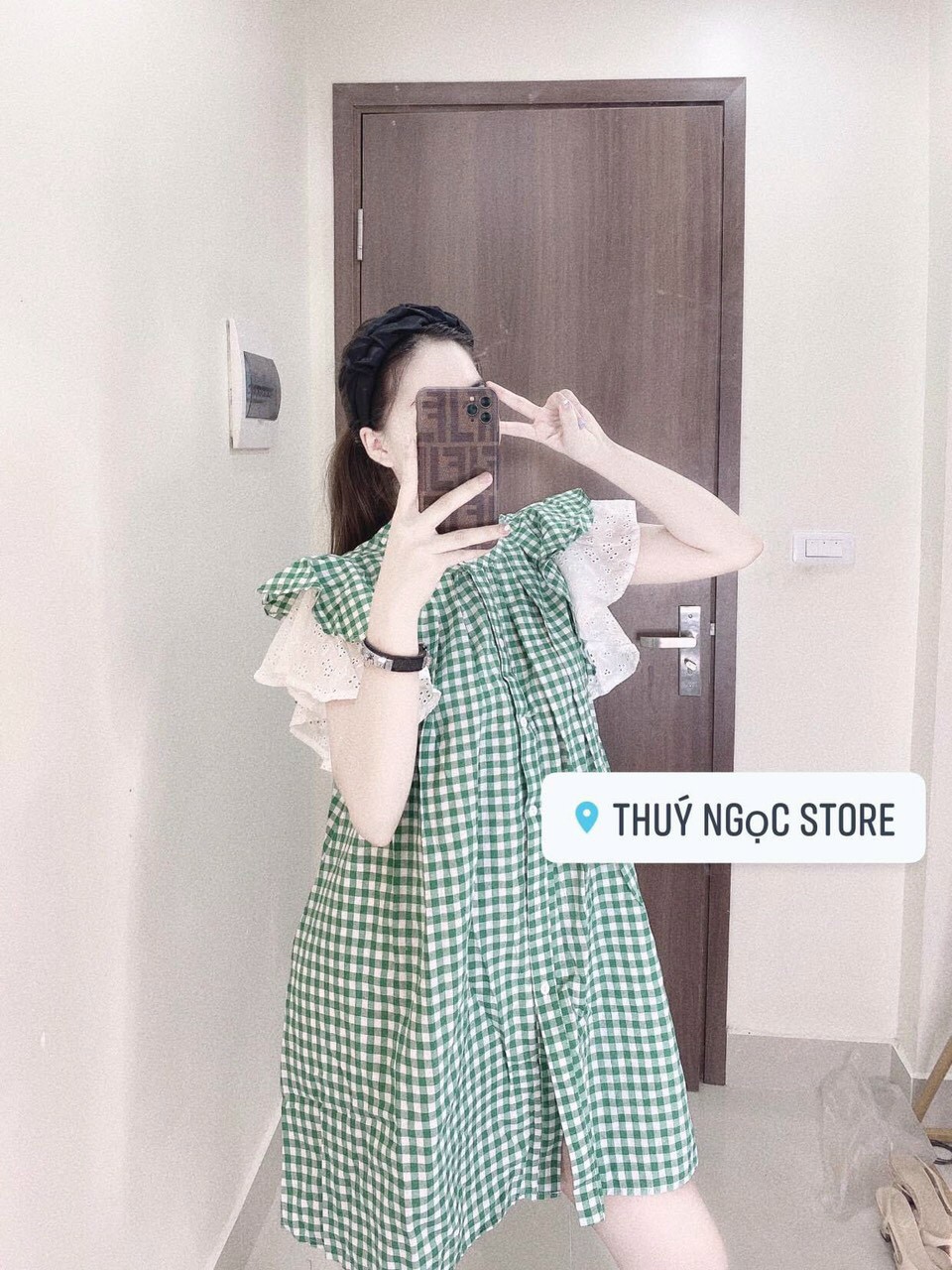 [HCM-CHUYÊN SỈ & LẺ THỜI TRANG] ĐẦM CARO XANH XINH XẮN